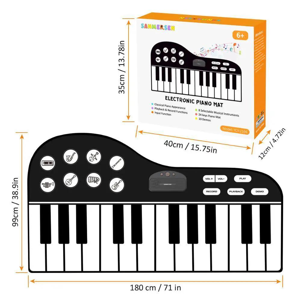 Musical Piano Mat For Kids Touch Play Rug Sound