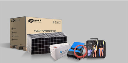 SUNFUTURE 1000W solar panel off-grid power system with panels, battery and inverter toolkit on Tampa Home & Garden Store