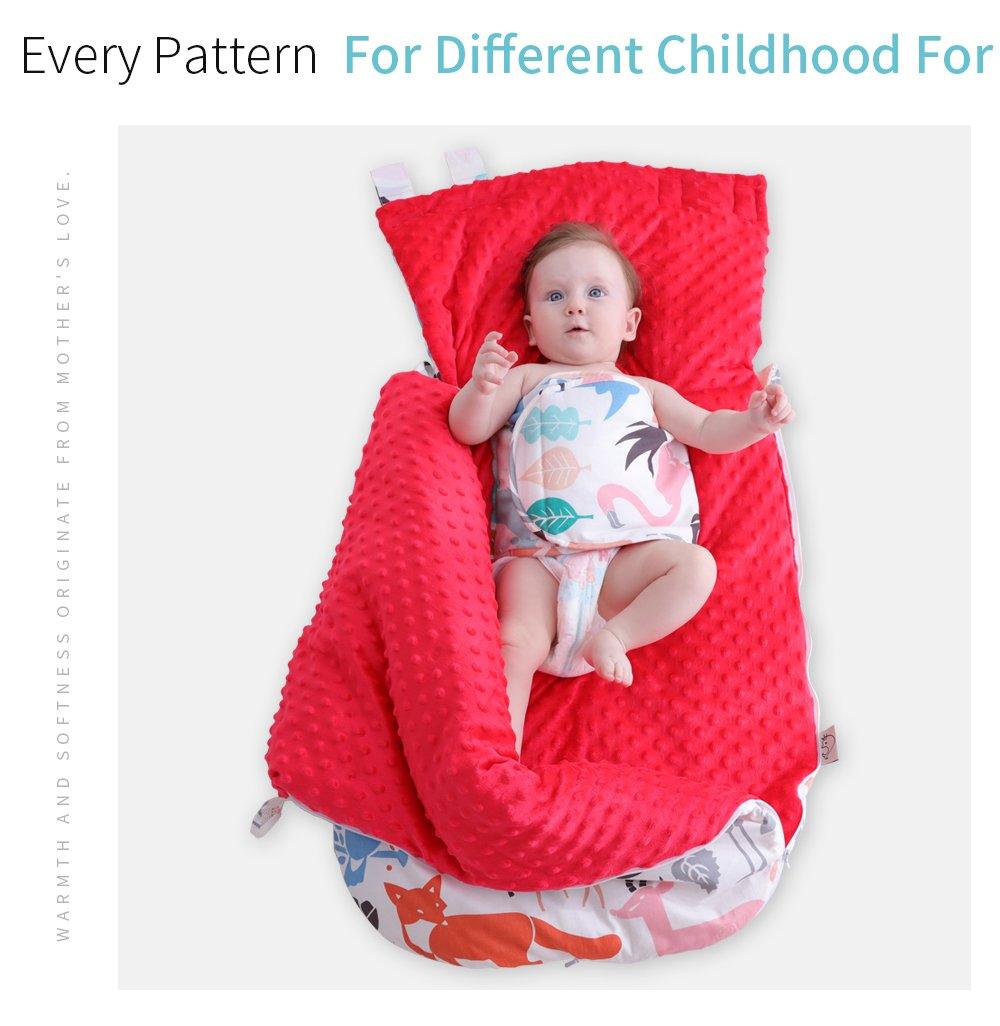 Newborn envelope cocoon sleeping bag red plush minky swaddle by Stevvex on Tampa Home & Garden Store