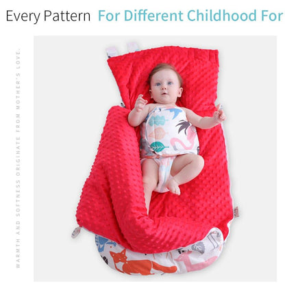 Newborn envelope cocoon sleeping bag red plush minky swaddle by Stevvex on Tampa Home & Garden Store
