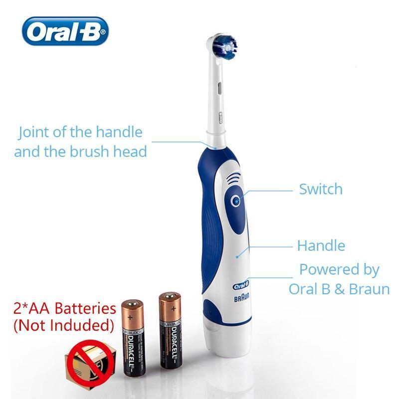 Sonic Vibration Electric Toothbrush blue handle replaceable head 2D rotating Oral-B logo on Tampa Home & Garden Store