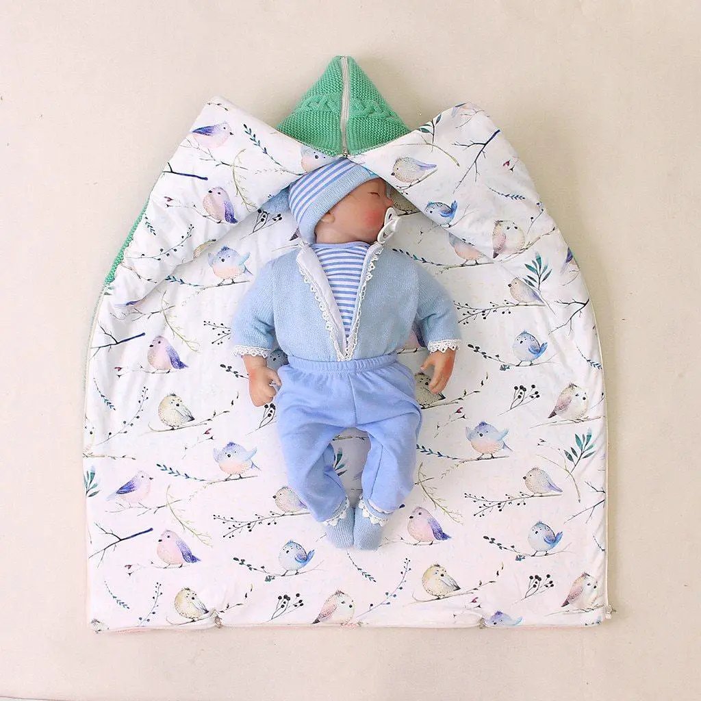 Newborn Knit Sleep Bag for Stroller Swaddle