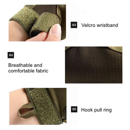 BikerZoneZ Tactical Sports Gloves for motorcycle riding, olive green with Velcro wristband on Tampa Home & Garden Store