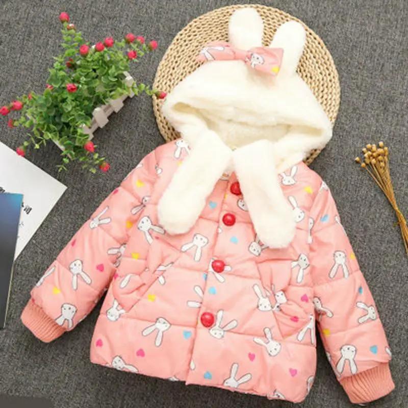 Lux Hooded Cotton Jacket for Baby Girls in Winter