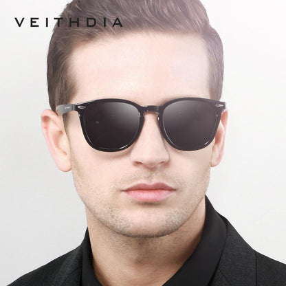 Luxury unisex sunglasses with black aluminum TR90 frame and photochromic lenses VEITHDIA on Tampa Home & Garden Store
