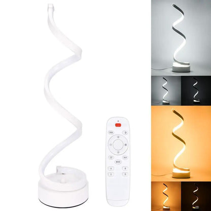 Led Spiral Table Lamp, Modern Curved Desk Light