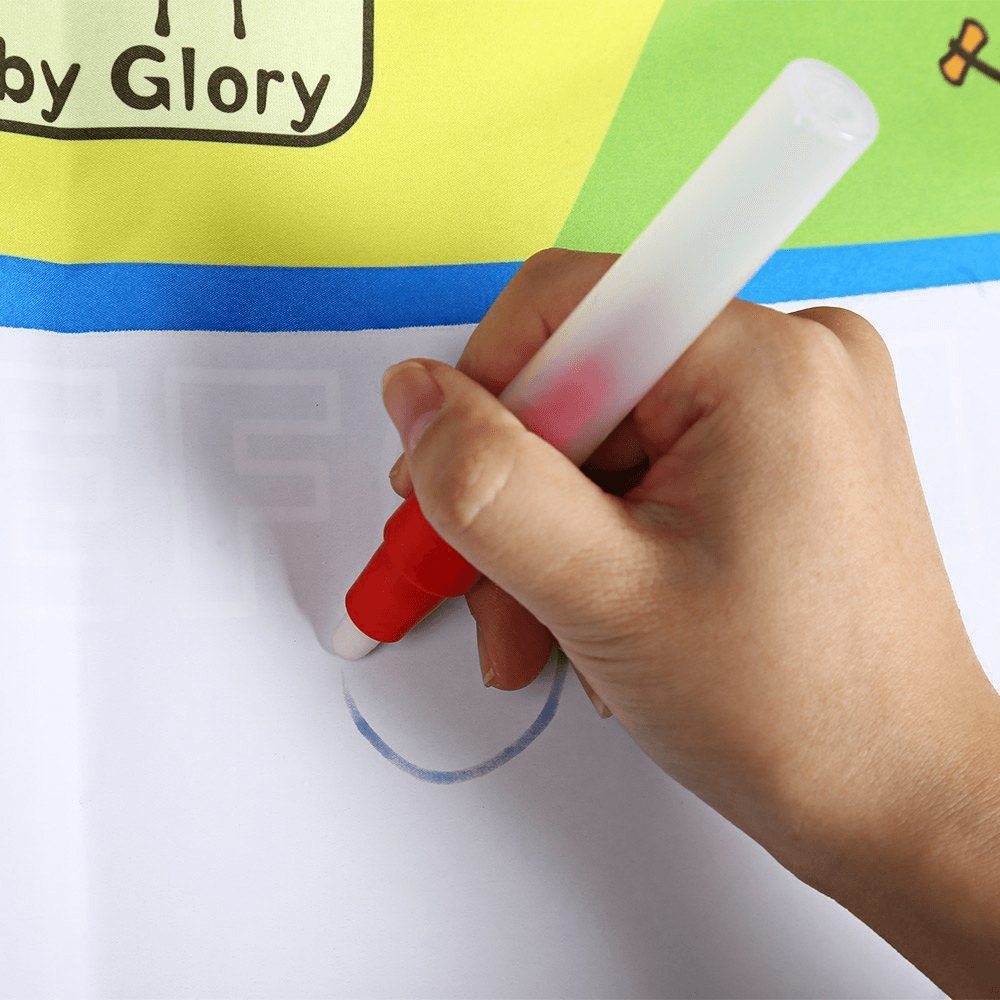 Stevvex water drawing mat for kids with magic water pen; white surface, 45.5x29cm on Tampa Home & Garden Store