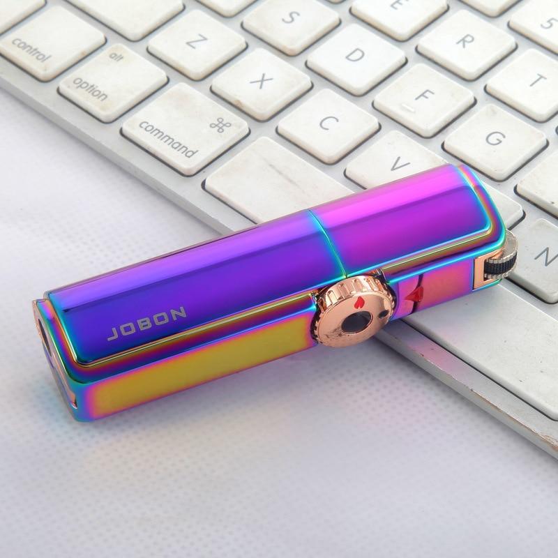 Jobon rainbow metal pocket lighter with iridescent finish on keyboard on Tampa Home & Garden Store