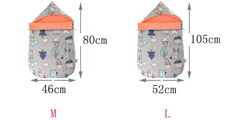 Stevvex newborn envelope cocoon sleeping sacks gray with orange lining sizes M and L on Tampa Home & Garden Store