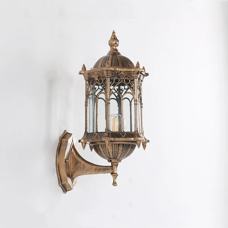 Retro Outdoor Waterproof E27 Wall Lamp Garden Courtyard Villa Balcony Sconce