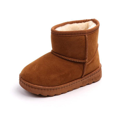 Stevvex girls toddler winter snow boots brown suede with plush lining short boot on Tampa Home & Garden Store