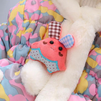 Lux Hooded Cotton Jacket for Baby Girls in Winter