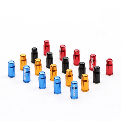 Aluminum valve stem caps set in blue, orange, red and black (bike/motorcycle/car) on Tampa Home & Garden Store