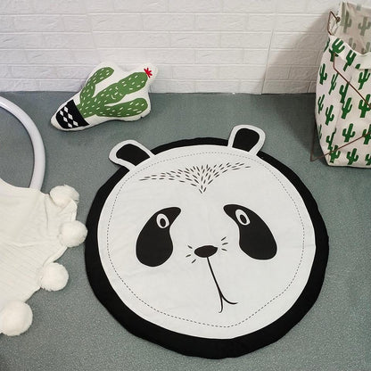 Creative Elephant Design Baby Play Mat round cotton panda-face mat with black ears for newborns on Tampa Home & Garden Store