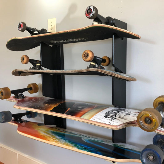 HANGTHIS Up Skateboard Organizer 26" (Holds 4) Sporting Goods Organization, Skateboard Rack, Skateboard Display - Tampa Home & Garden Store