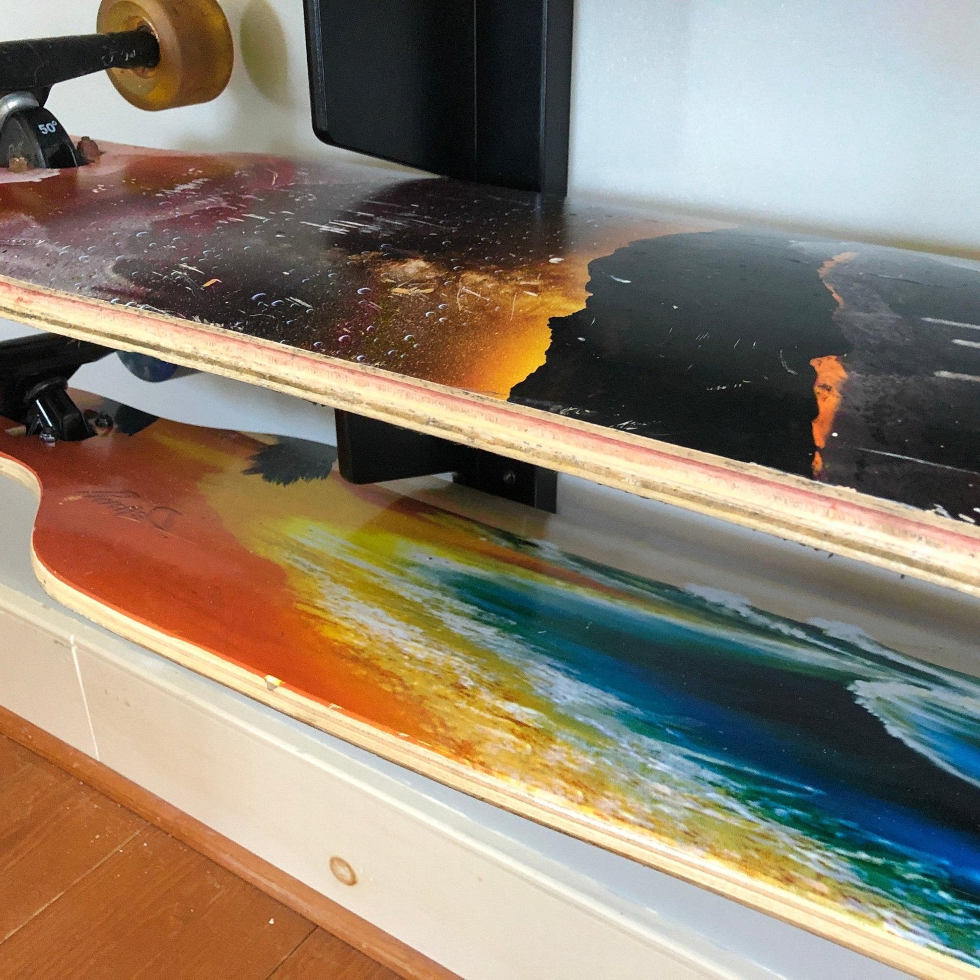 HANGTHIS Up Skateboard Organizer 26" (Holds 4) Sporting Goods Organization, Skateboard Rack, Skateboard Display - Tampa Home & Garden Store