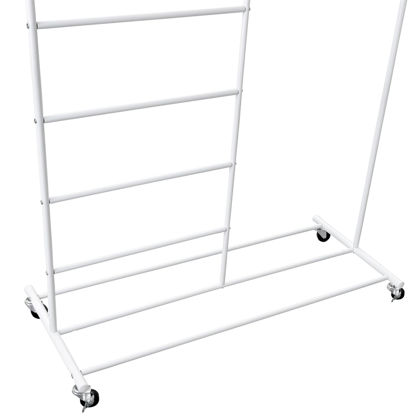 Estante de secado de ropa multiuso enrollable blanco