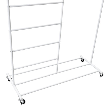 Estante de secado de ropa multiuso enrollable blanco