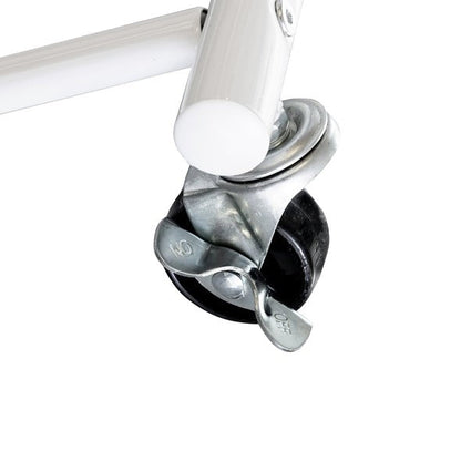 Estante de secado de ropa multiuso enrollable blanco