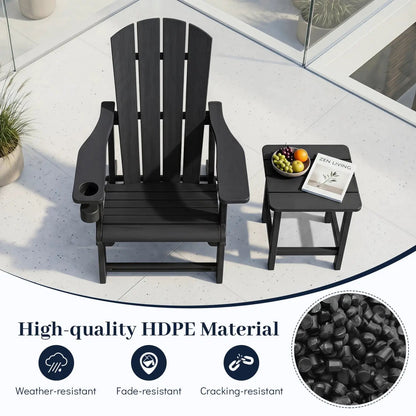 HDPE Adirondack Chair With Realistic Wood Grain