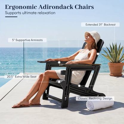 HDPE Adirondack Chair With Realistic Wood Grain