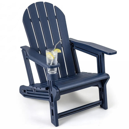 HDPE Adirondack Chair With Cup Holder Weatherproof