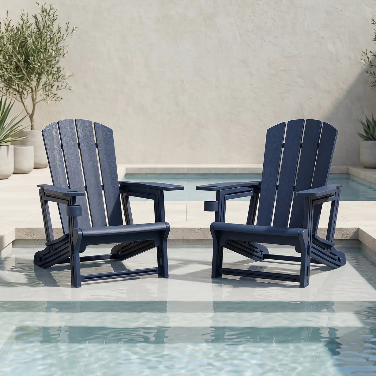 HDPE Adirondack Chair With Realistic Wood Grain