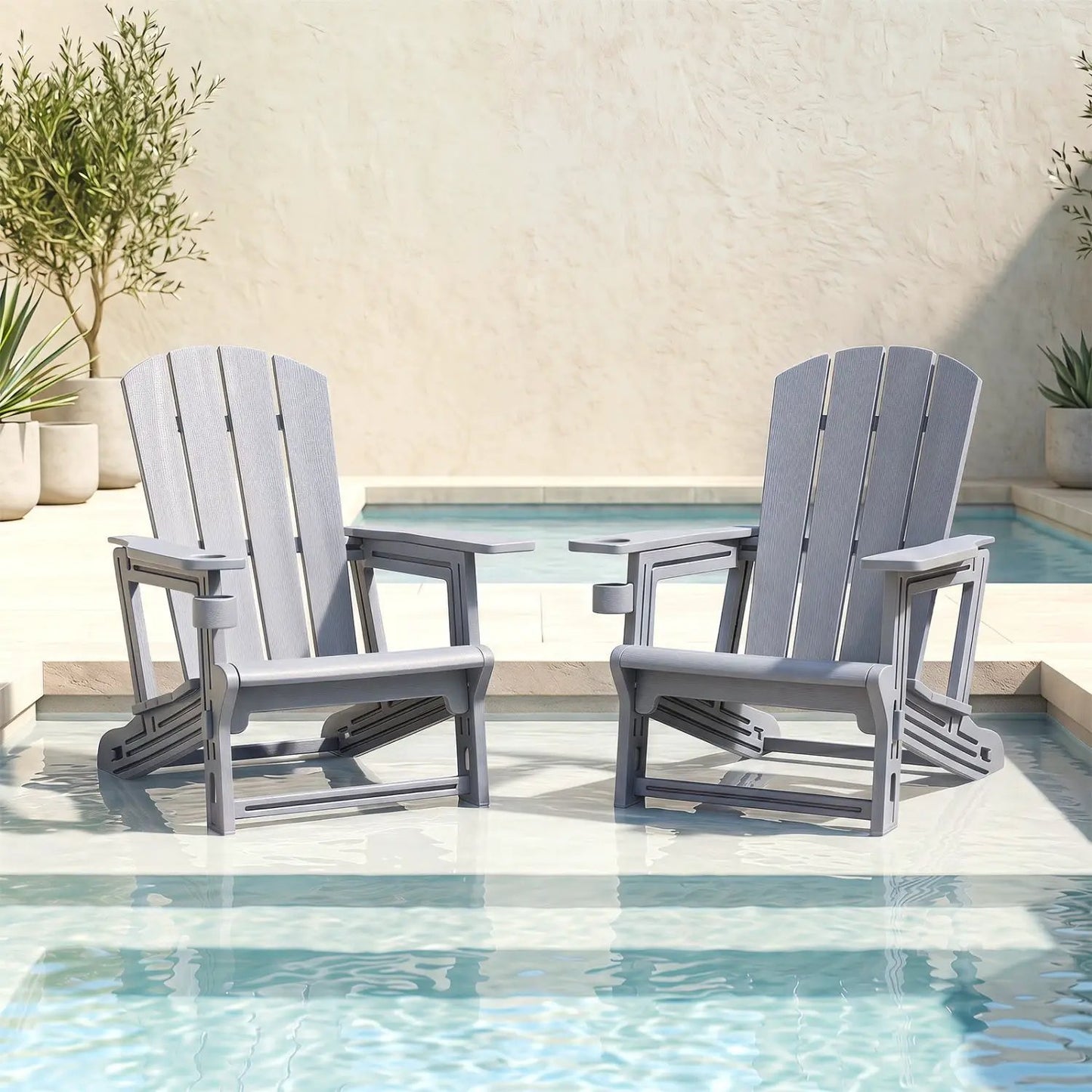 HDPE Adirondack Chair With Realistic Wood Grain