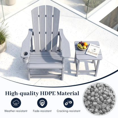 HDPE Adirondack Chair With Realistic Wood Grain