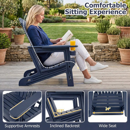 Adirondack Chair With Cup Holder Weather HDPE