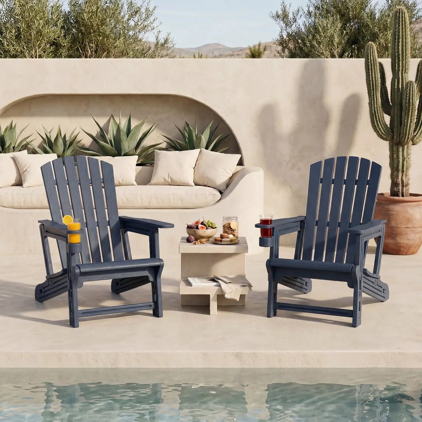 Adirondack Chair With Cup Holder Weather HDPE