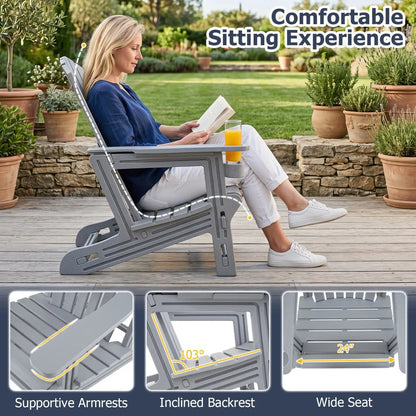 Adirondack Chair With Cup Holder Weather HDPE