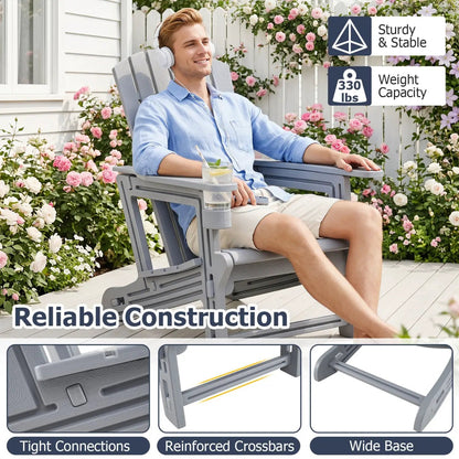 Adirondack Chair With Cup Holder Weather HDPE