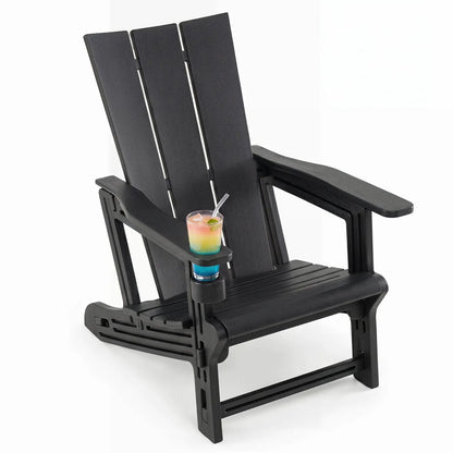 Adirondack Chair With Cup Holder HDPE Outdoor