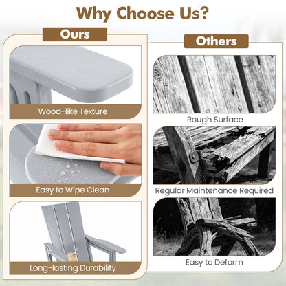 Adirondack Chair With Cup Holder HDPE Outdoor