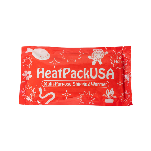 HeatPackUSA red heat pack for shipping, multi-purpose shipping warmer 72+ hours branding visible on Tampa Home & Garden Store