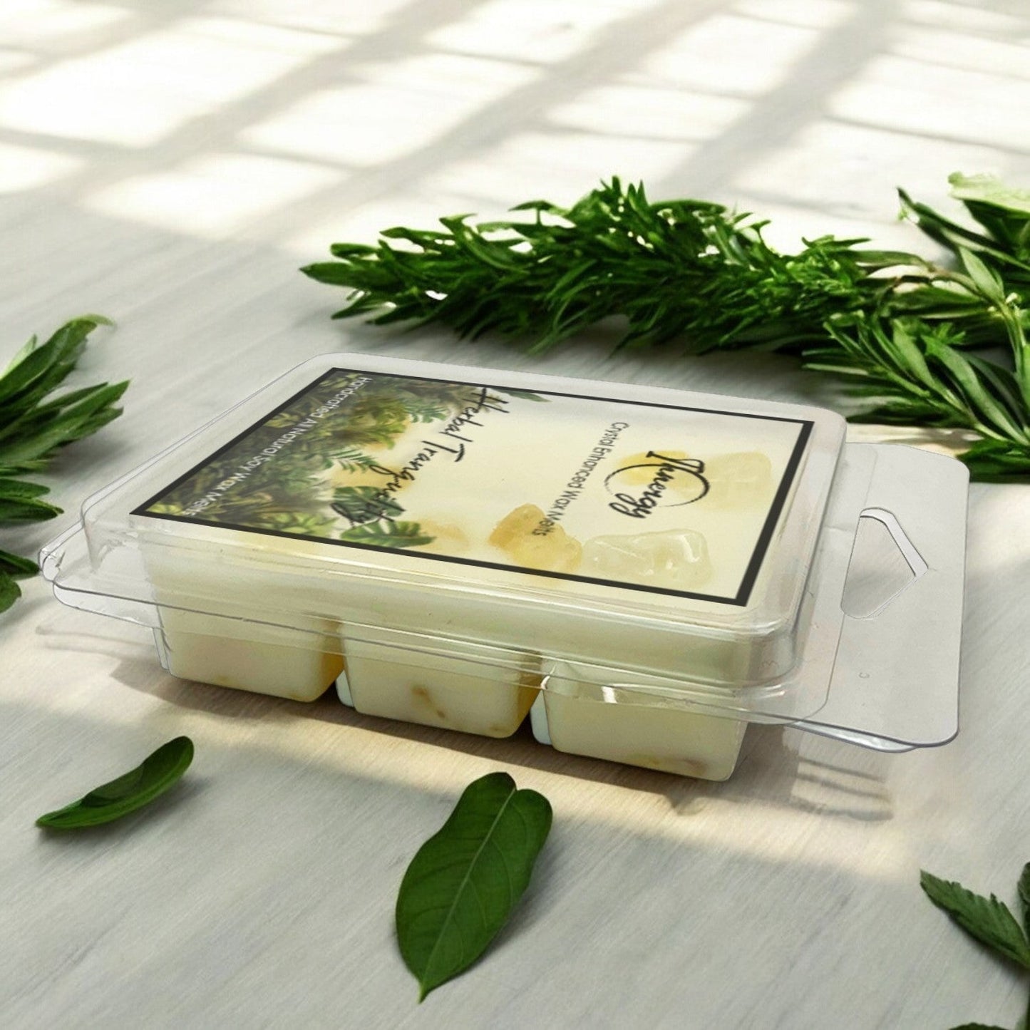 Ceras de soja y coco premium mejoradas con cristales Herbal Tranquility