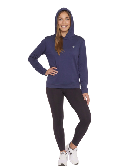 Women's Hillside Hoodie navy hooded sweatshirt by White Water Life on Tampa Home & Garden Store