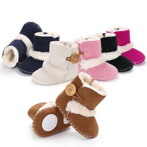 Stevvex baby snow boots set in assorted colors with fluffy fur lining on Tampa Home & Garden Store