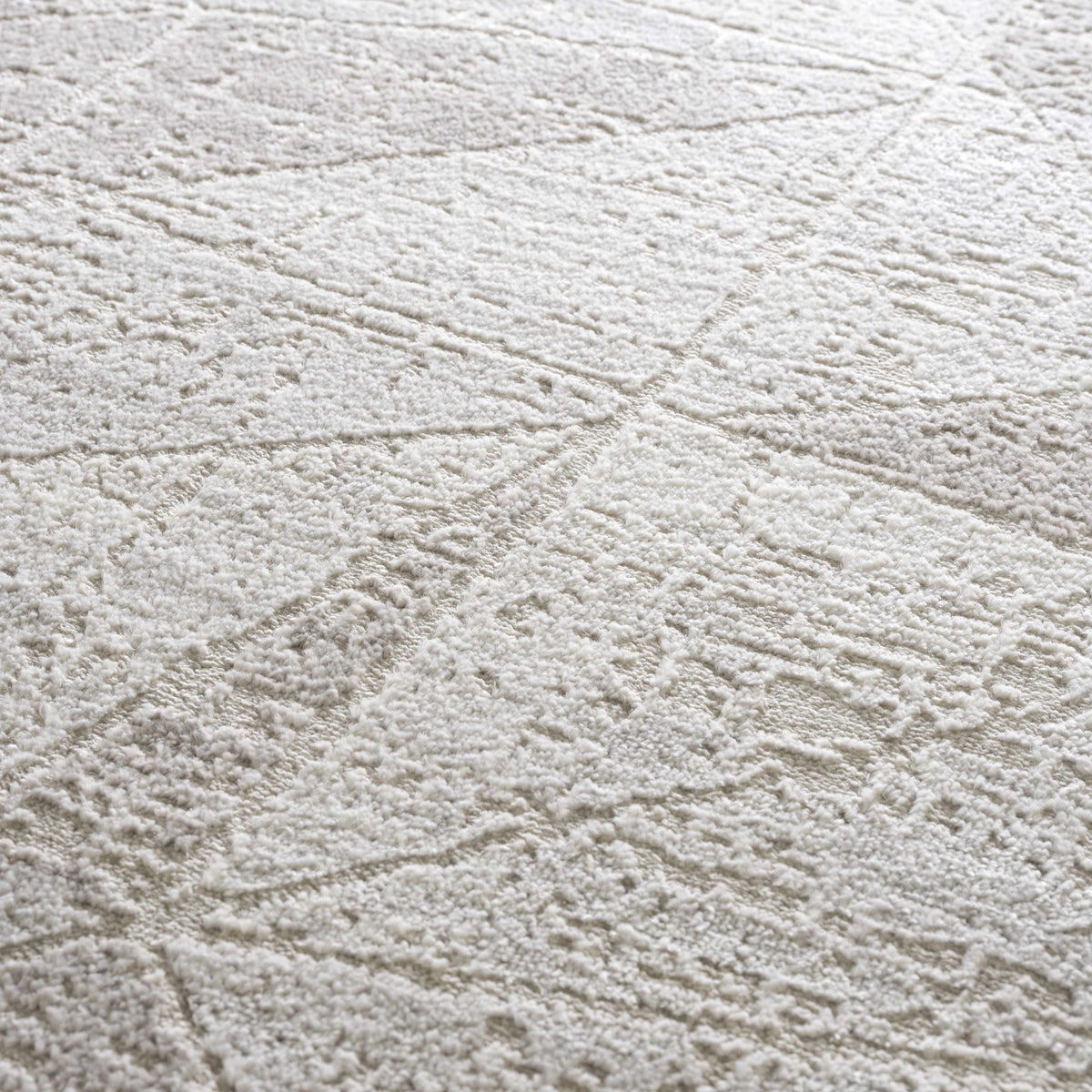 Basia Area Rug by Boutique Rugs, cream plush shag texture on Tampa Home & Garden Store