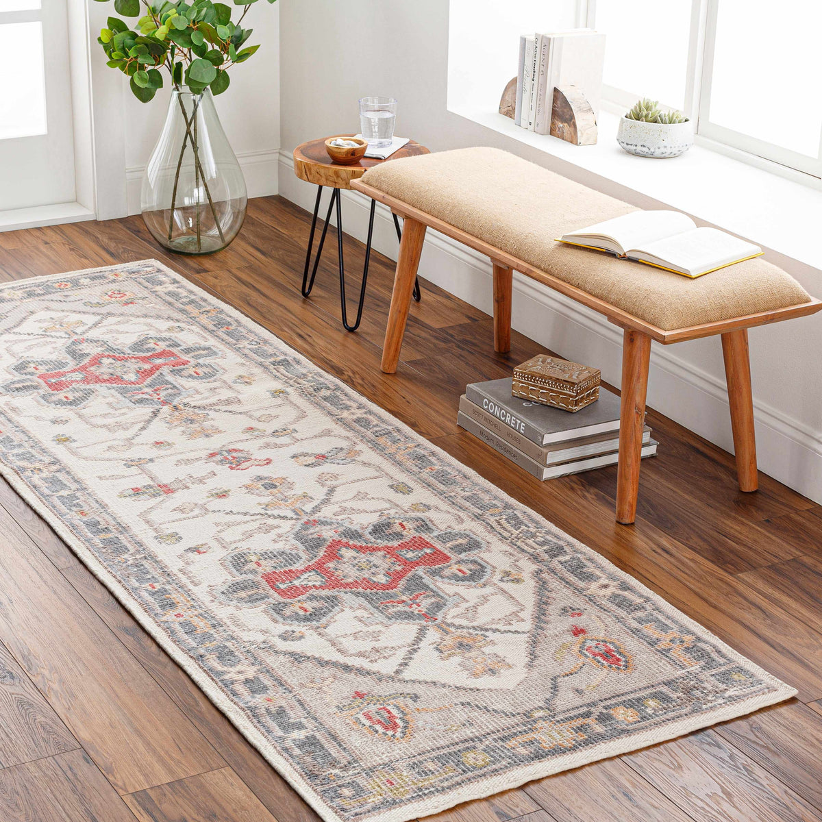 Halayhayin Premium Rug by Boutique Rugs light beige with subtle geometric motif on Tampa Home & Garden Store