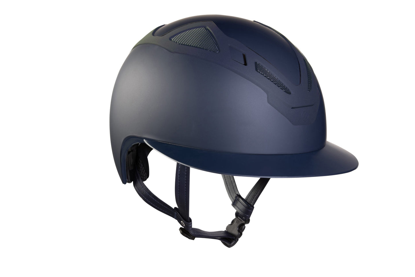 Suomy Apex riding helmet navy blue matte with vents and adjustable strap American Equus helmet on Tampa Home & Garden Store