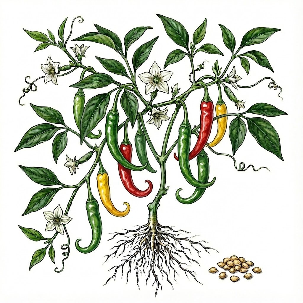 HOT PEPPER Seeds, Serrano Chili - Tampa Home & Garden Store