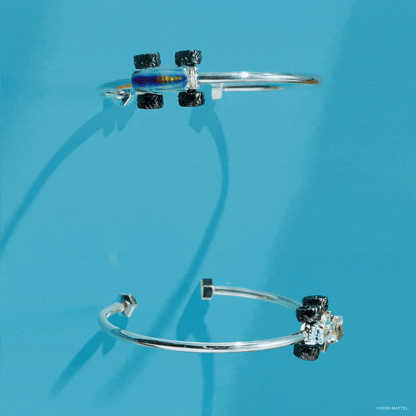 Bracelet Hot Wheels Tiger Shark Monster Truck Moveable Cuff by Alex and Ani, silver finish on Tampa Home & Garden Store