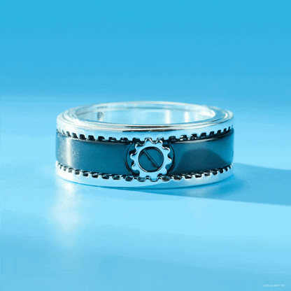 Hot Wheels Monster Truck Gear Fidget Spinner Ring by ALEX AND ANI, silver-tone gear centerpiece on Tampa Home & Garden Store