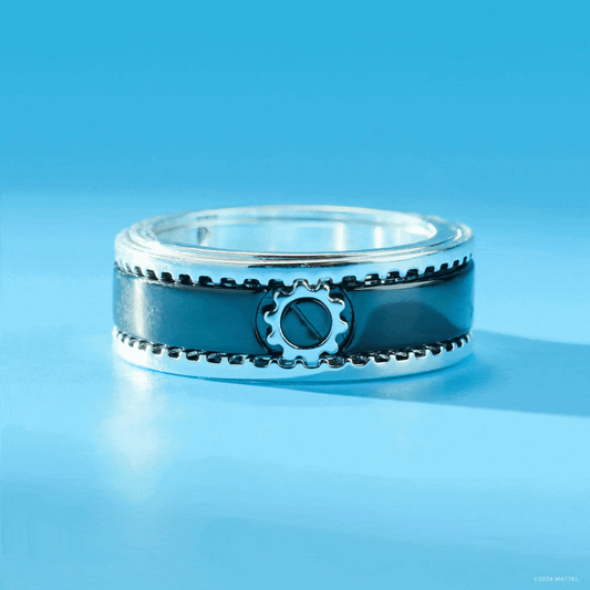 Hot Wheels Monster Truck Gear Fidget Spinner Ring by ALEX AND ANI, silver-tone gear centerpiece on Tampa Home & Garden Store
