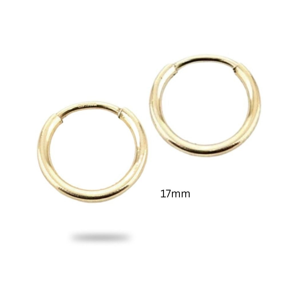 14k yellow gold filled hoop earrings, 17 mm, set of 2 by Lauren G Adams on Tampa Home & Garden Store