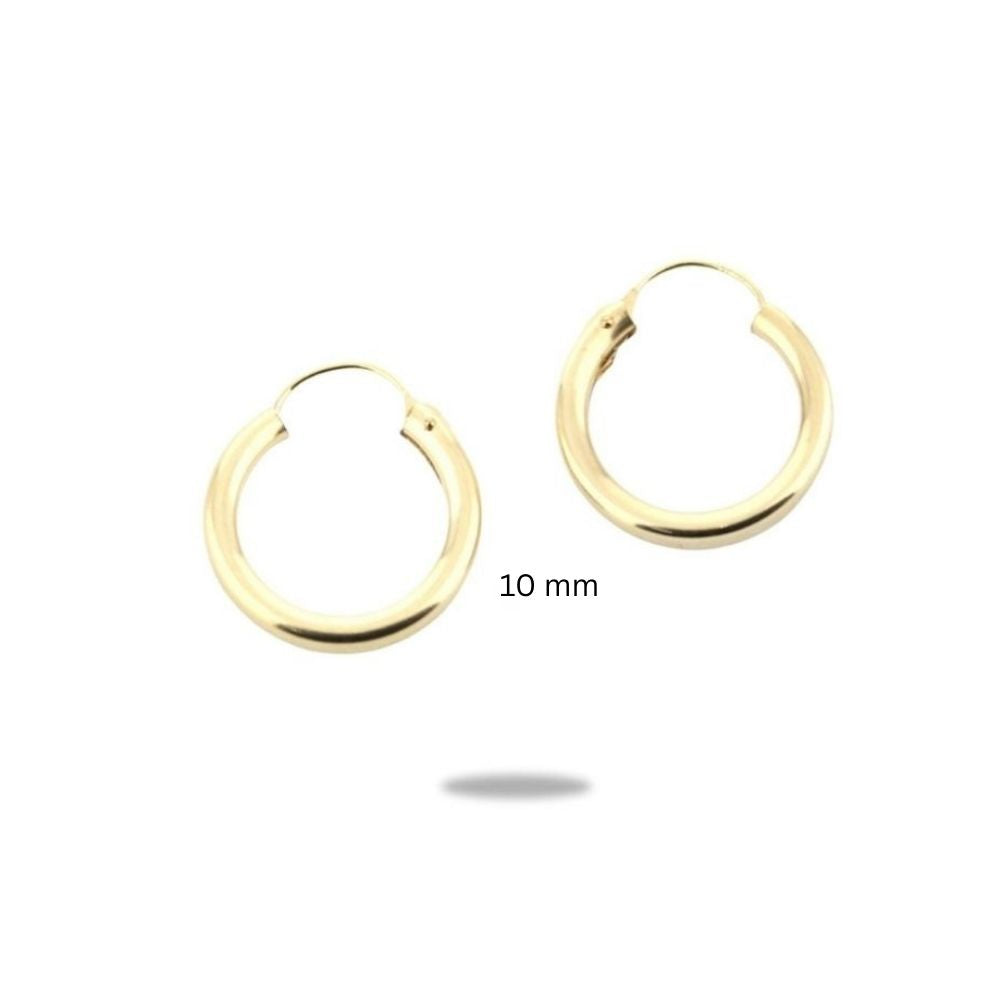 14k yellow gold filled hoop earrings 10 mm by Lauren G Adams on Tampa Home & Garden Store