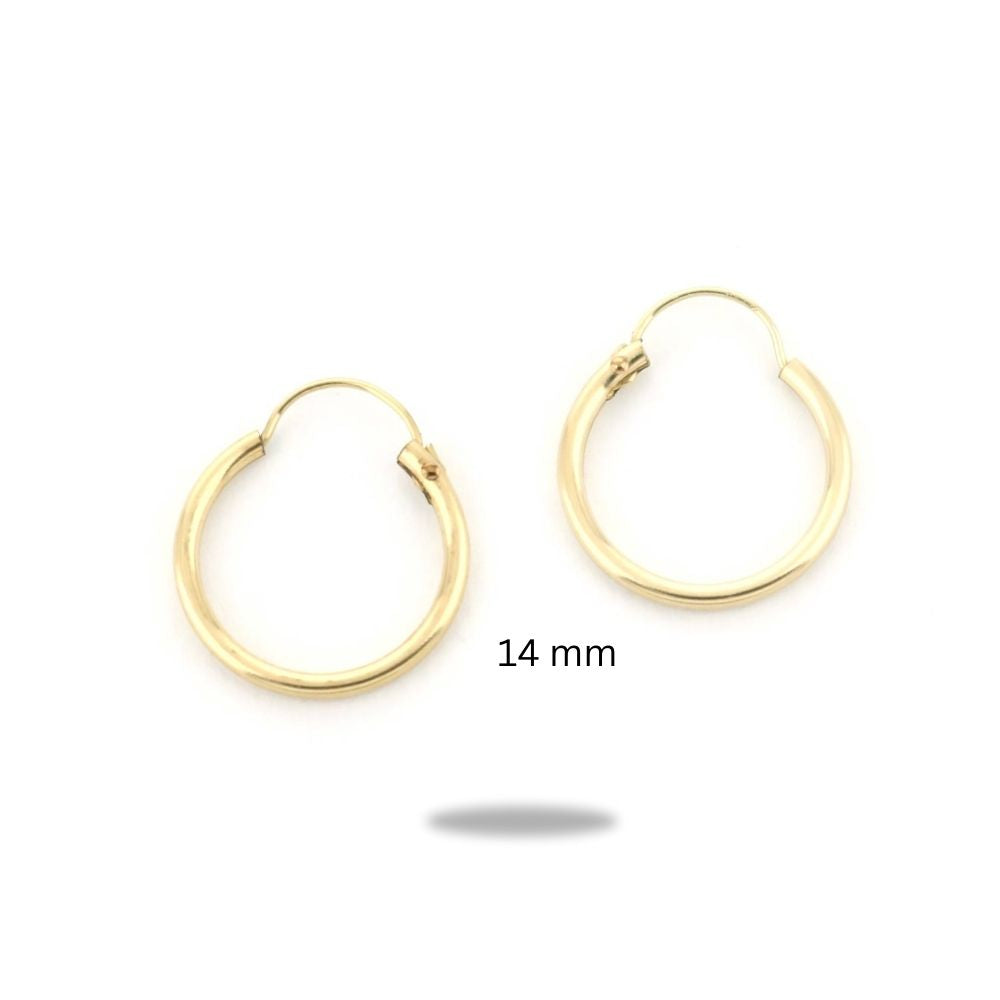 Hoop earrings, 14k yellow gold filled, 14 mm pair, Lauren G Adams on Tampa Home & Garden Store
