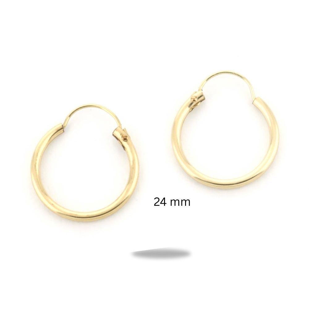 14k yellow gold filled hoop earrings, 24 mm, Lauren G Adams collection, pair on Tampa Home & Garden Store